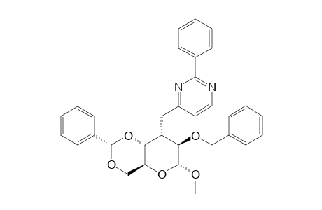 4-(METHYL-2-O-BENZYL-4,6-O-BENZYLIDENE-3-DEOXY-ALPHA-D-ALTROPYRANOSID-3-YLMETHYL)-2-PHENYLPYRIMIDINE