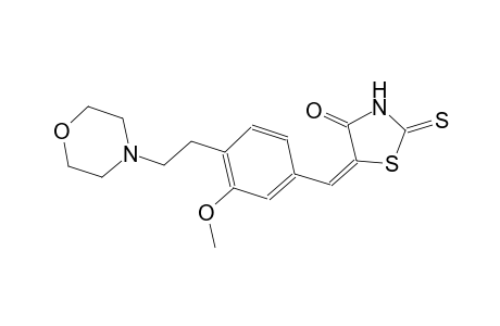 (5E)-5-{3-methoxy-4-[2-(4-morpholinyl)ethyl]benzylidene}-2-thioxo-1,3-thiazolidin-4-one