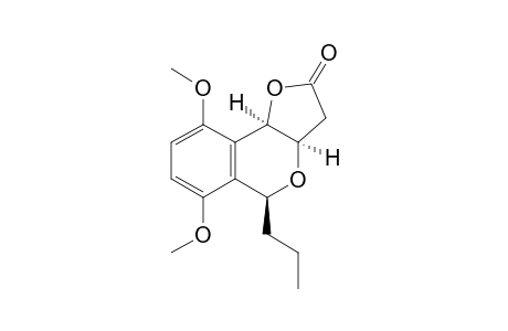 (3aR*,5S*,9bR*)-6,9-Dimethoxy-5-propyl-3,3a,5,9b-tetrahydro-2H-furo[3,2-c]isochromen-2-one