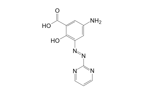 5-amino-2-hydroxy-3-[(E)-pyrimidin-2-ylazo]benzoic acid