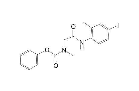N-[2-(4-iodo-2-methyl-anilino)-2-keto-ethyl]-N-methyl-carbamic acid phenyl ester