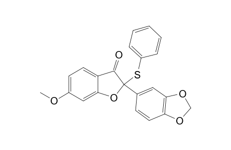 6-METHOXY-2-(3,4-METHYLENEDIOXYPHENYL)-2-(PHENYLTHIO)-BENZOFURAN-3(2H)-ONE