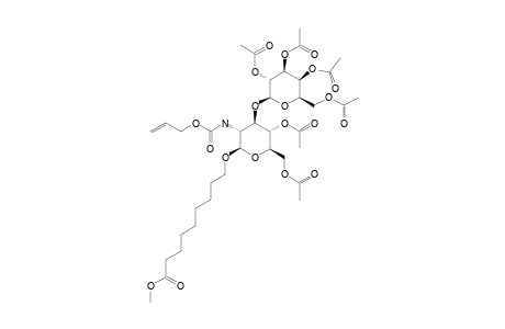 8-METHOXYCARBONYLOCTYL-(2,3,4,6-TETRA-O-ACETYL-BETA-D-GALACTOPYRANOSYL)-(1->3)-4,6-DI-O-ACETYL-2-N-ALLYLOXYCARBONYL-2-DEOXY-BETA-D-GLUCOPYRANOSIDE