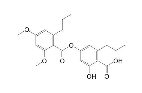 Benzoic acid, 2,4-dimethoxy-6-propyl-, 4-carboxy-3-hydroxy-5-propylphenyl ester