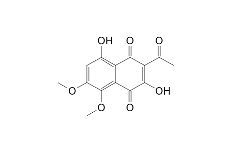 1,4-Naphthoquinone, 2-acetyl-3,8-dihydroxy-5,6-dimethoxy-