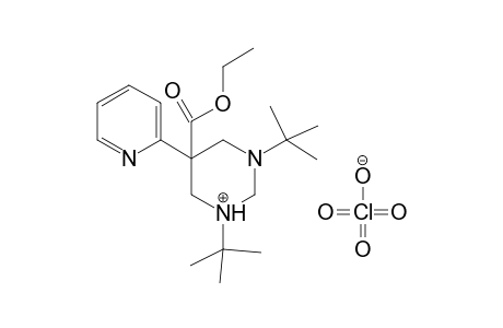 5-(Ethoxycarbonyl)-1,3-(t-butyl)-5-(2'-pyridyl)-hexahydropyrimidinium - perchlorate