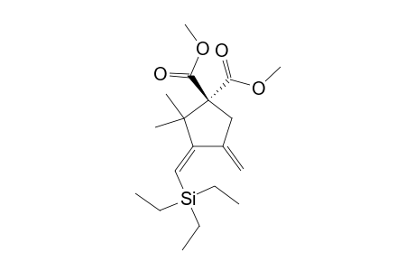 (Z)-1,1-DICARBOMETHOXY-2,2-DIMETHYL-4-METHYLENE-3-(TRIETHYLSILYLMETHYLENE)-CYCLOPENTANE