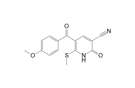 5-(4-Methoxybenzoyl)-6-(methylsulfanyl)-2-oxo-1,2-dihydro-3-pyridinecarbononitrile