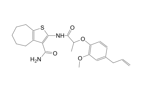 2-{[2-(4-allyl-2-methoxyphenoxy)propanoyl]amino}-5,6,7,8-tetrahydro-4H-cyclohepta[b]thiophene-3-carboxamide
