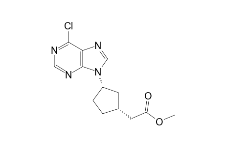 Methyl cis-3-[ 6'-chloro-9'H-purin-9'-yl]cyclopentaneacetate