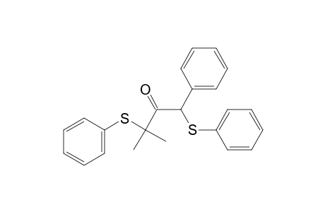 2-Butanone, 3-methyl-1-phenyl-1,3-bis(phenylthio)-