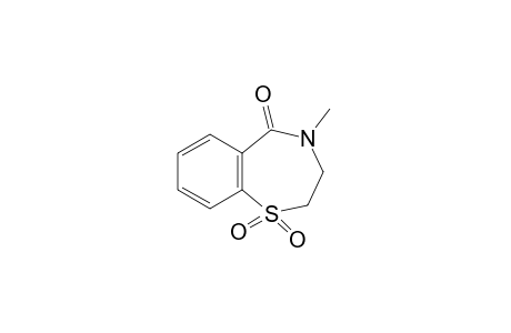 2,3-dihydro-4-methyl-1,4-benzothiazepin-5(4H)-one, 1,1-dioxide
