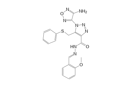 1-(4-amino-1,2,5-oxadiazol-3-yl)-N'-[(E)-(2-methoxyphenyl)methylidene]-5-[(phenylsulfanyl)methyl]-1H-1,2,3-triazole-4-carbohydrazide