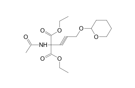 ETHYL 2-ACETAMIDO-2-ETHOXYCARBONYL-5-(2-TETRAHYDROPYRANYLOXY)-3-PENTYNOATE