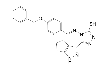 4-({(E)-[4-(benzyloxy)phenyl]methylidene}amino)-5-(1,4,5,6-tetrahydrocyclopenta[c]pyrazol-3-yl)-4H-1,2,4-triazole-3-thiol