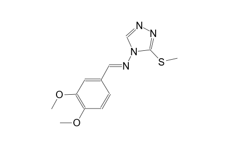 N-[(E)-(3,4-dimethoxyphenyl)methylidene]-3-(methylsulfanyl)-4H-1,2,4-triazol-4-amine