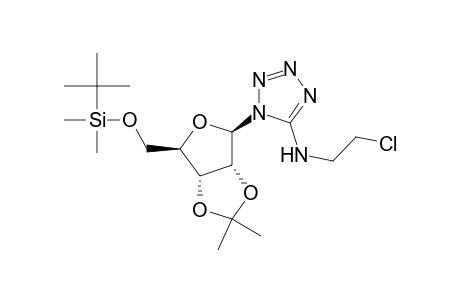 1H-Tetrazol-5-amine, N-(2-chloroethyl)-1-[5-O-[(1,1-dimethylethyl)dimethylsilyl]-2,3-O-(1-methylethylidene)-.beta.-D-ribofuranosyl]-