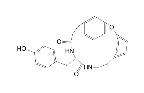 2-Oxa-11,14-diazatricyclo[15.2.2.13,7]docosa-3,5,7(22),17,19,20-hexaene-10,13-dione, 12-[(4-hydroxyphenyl)methyl]-, (S)-