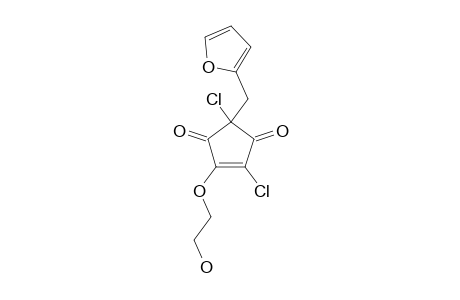 3,5-DICHLORO-5-(2-FURYLMETHYL)-2-(2-HYDROXYETHOXY)-2-CYCLOPENTENE-1,4-DIONE