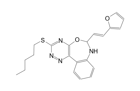 6-[(E)-2-(2-furyl)ethenyl]-6,7-dihydro[1,2,4]triazino[5,6-d][3,1]benzoxazepin-3-yl pentyl sulfide