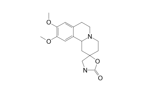 (2R*,11BS*)-SPIRO-[9,10-DIMETHOXY-1,3,4,6,7,11B-HEXAHYDRO-2H-BENZO-[A]-CHINOLISIN-2,5'-OXAZOLIDIN-2'-ON]
