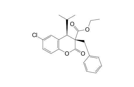 (3R*,4R*)-Ethyl 3-benzyl-6-chloro-4-isopropyl-2-oxochroman-3-carboxylate