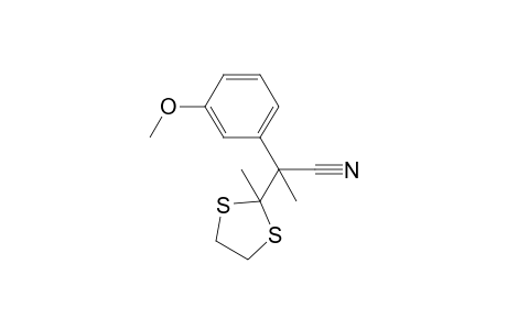 2-(3'-Methoxyphenyl)-2-(2"-methyldithiolan-2"-yl)-propionitrile