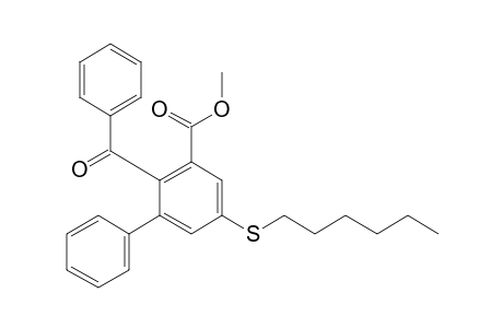 Methyl 2-benzoyl-5-(hexylsulfanyl)biphenyl-3-carboxylate