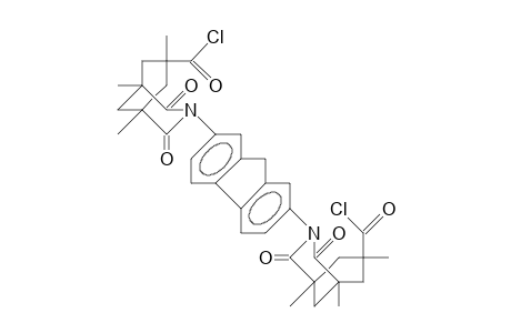 2,7-Bis(1,5,7-trimethyl-endo-7-chloroacyl-2,4-dioxo-3-aza-bicyclo(3.3.1)decan-3-yl)-fluorene
