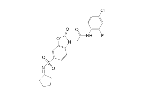 3-benzoxazoleacetamide, N-(4-chloro-2-fluorophenyl)-6-[(cyclopentylamino)sulfonyl]-2,3-dihydro-2-oxo-