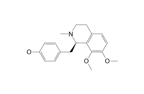 Phenol, 4-[(1,2,3,4-tetrahydro-7,8-dimethoxy-2-methyl-1-isoquinolinyl)methyl]-, (R)-