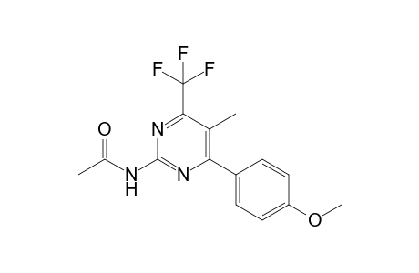 4-Trifluoromethyl-5-methyl-6-(4-methoxyphenyl)-2-acetylaminopyrimidine
