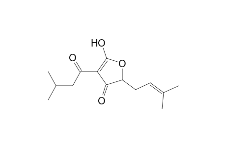 3(2H)-Furanone, 5-hydroxy-2-(3-methyl-2-butenyl)-4-(3-methyl-1-oxobutyl)-