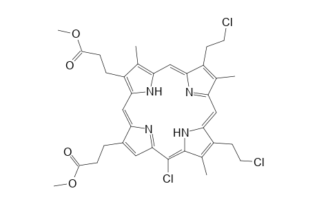 21H,23H-Porphine-2,18-dipropanoic acid, 15-chloro-7,12-bis(2-chloroethyl)-3,8,13-trimethyl-, dimethyl ester