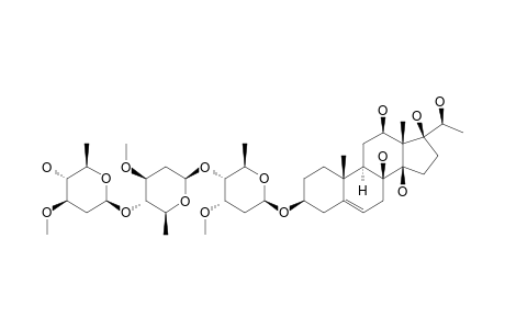 SARCOSTIN_3-O-BETA-OLEANDROPYRANOSYL-(1->4)-BETA-OLEANDROPYRANOSYL-(1->4)-BETA-CYMAROPYRANOSIDE