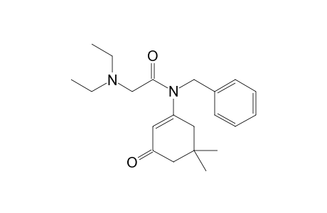2-(diethylamino)-N-(5,5-dimethyl-3-oxidanylidene-cyclohexen-1-yl)-N-(phenylmethyl)ethanamide