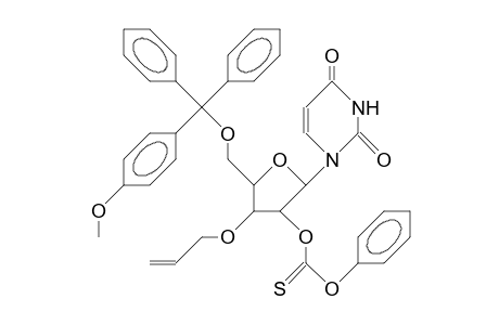 1-(5-O-<4-Monomethoxy-trityl>-3-O-allyl-2-O-phenoxythiocarbonyl-B-D-xylofuranosyl)-uracil