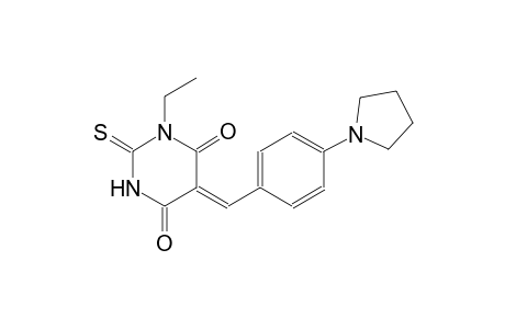 (5Z)-1-ethyl-5-[4-(1-pyrrolidinyl)benzylidene]-2-thioxodihydro-4,6(1H,5H)-pyrimidinedione