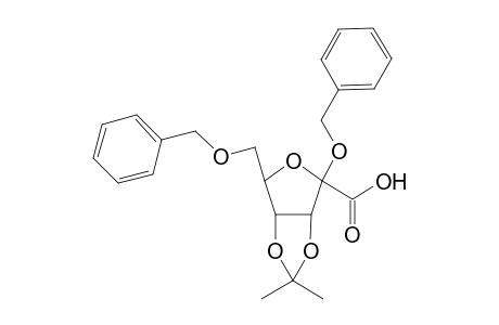 Benzyl 5-O-benzyl-1-carboxyl-1-dehydro-2,3-isopropylidene-.beta.,D-ribofuranoside