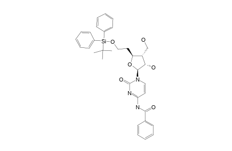 N4-BENZOYL-1-[(2R,3R,4R,5R)-5-(2-TERT.-BUTYLDIPHENYLSILYLOXYETHYL)-3-HYDROXY-4-HYDROXYMETHYLTETRAHYDROFURAN-2-YL]-CYTOSINE