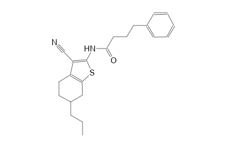 N-(3-cyano-6-propyl-4,5,6,7-tetrahydro-1-benzothien-2-yl)-4-phenylbutanamide