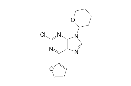 2-CHLORO-6-(2-FURYL)-9-(TETRAHYDRO-2H-PYRAN-2-YL)-9H-PURINE