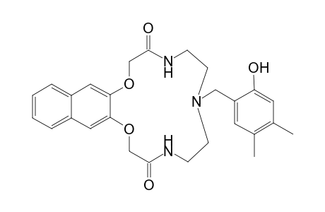 5,6,7,8,9,10-Hexahydro-7-[(2'-hydroxy-4',5'-dimethylphenyl)methyl]-2H-naphtho[2,3-b]-(1,4-dioxa-7,10,13-triaza)cyclopentadecine-3,11(4H,12H)-dione