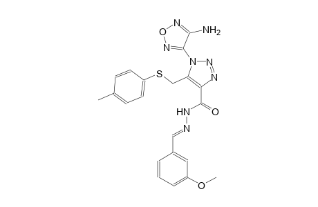 1-(4-amino-1,2,5-oxadiazol-3-yl)-N'-[(E)-(3-methoxyphenyl)methylidene]-5-{[(4-methylphenyl)sulfanyl]methyl}-1H-1,2,3-triazole-4-carbohydrazide