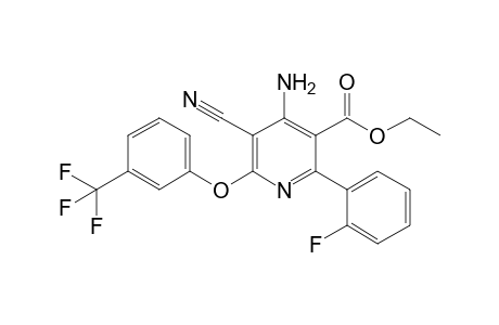 2-(2-Fluorophenyl)-4-amino-3-[ethoxycarbonyl]-5-cyano-6-[(3-trifluoromethyl)phenoxy]-pyridine