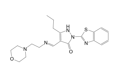 2-(1,3-benzothiazol-2-yl)-4-((E)-{[(E)-2-(4-morpholinyl)ethyl]imino}methyl)-5-propyl-1,2-dihydro-3H-pyrazol-3-one