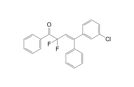 (E)-4-(3-chlorophenyl)-2,2-difluoro-1,4-diphenylbut-3-en-1-one