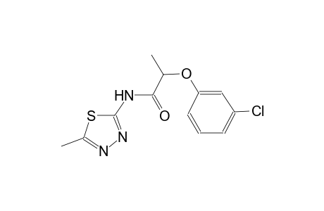 2-(3-chlorophenoxy)-N-(5-methyl-1,3,4-thiadiazol-2-yl)propanamide