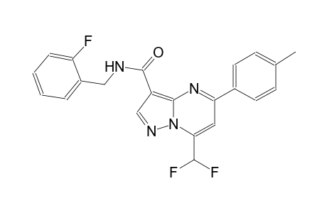 7-(difluoromethyl)-N-(2-fluorobenzyl)-5-(4-methylphenyl)pyrazolo[1,5-a]pyrimidine-3-carboxamide