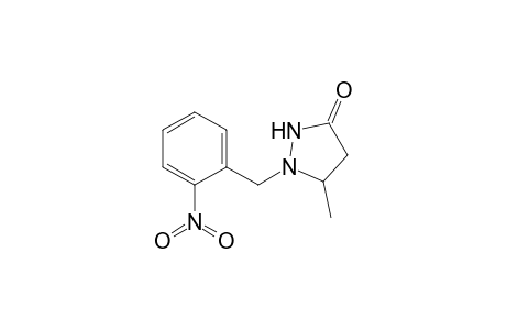 3-Pyrazolidinone, 5-methyl-1-[(2-nitrophenyl)methyl]-, (.+-.)-